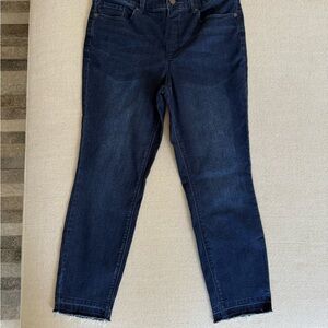 Susan Graver Dark Indigo Ankle Jeans